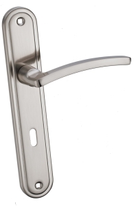 KLAMKA LENA KLN 311 - SZYLD DŁ. KLUCZ SATYNA